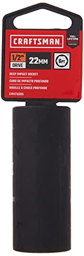 Craftsman Deep Impact Socket, Metric, 1/2-Inch Drive, 22Mm (Cmmt16085) #TOP2
