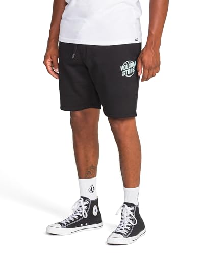 Volcom Men's Elastic Waist SweatShorts with Drawstring – Fleece Lounge Shorts, Soft Cotton Blend, Relaxed Fit3