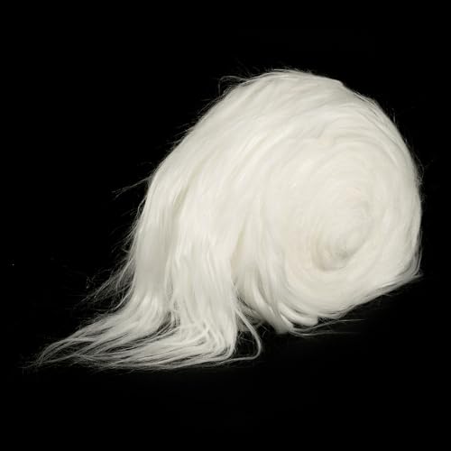 PATIKIL Plush Faux Fur Fabric Precut Strips, 59" x 2" Fluffy Faux Fur Ribbon for DIY Crafts Christmas Halloween Gnome Beard, White - Image 3