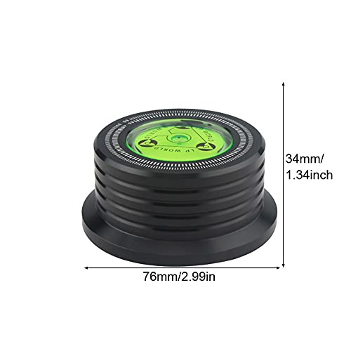 DSFSAEG 1 stabilisateur de disque LP pour lecteur de disque vinyle LP en alliage d'aluminium - Pince pour tourne-disque vinyle - Noir - Image 3