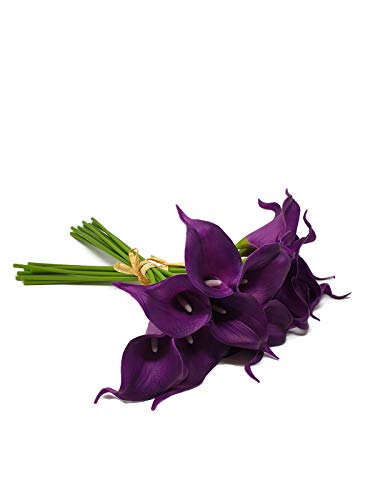 Meide Group Usa CALLAPLUM 14 Inch Real Touch Latex Calla Lily Bunch Artificial Spring Flowers thumb #6