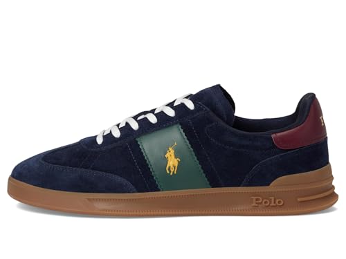 POLO RALPH LAUREN Men's Heritage Aera Suede Sneakers Navy/Wine/Forest 1 12 Medium4