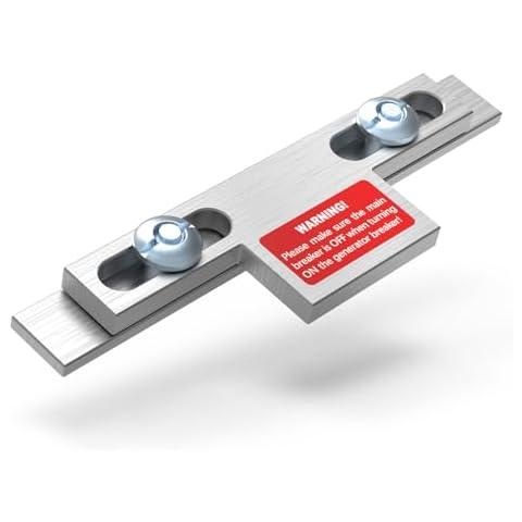 LATING Generator Interlock for Square D or Homeline Meter Main 150 or 200 amp Panels, Brushed Nickel Cover