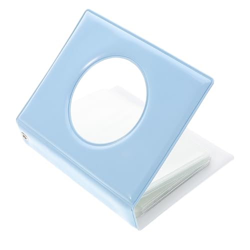 ERINGOGO Photocard Album Mini Binder Cute Hollow Mirror Design Sturdy Photo Card Holder Book Album for Organizing Cherished Memories Sky-