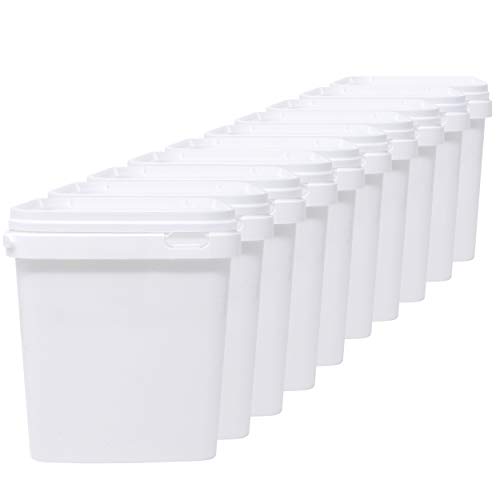 LG Luxury & Grace Lot de 10 Seau en Polypropylène Alimentaire, 5 L (21x19 cm). Recyclabes, 100% Libres de BPA Cover