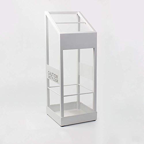 Porte-Parapluie Étagère Ménage Multifonction Blanc Métal pour Hall - 2