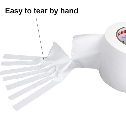 Image of JIALAI HOME White Gaffers Tape 3 inch - 30 Yards x 3 inches - 4 Pack White Gaff Tape, Multipurpose Waterproof Rubber Adhesive No Residue Non-Reflective Matte Gaffer Tape