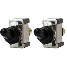 Fastronix SPST ON-Off Heavy Duty 20 Amp AC/DC Toggle Switch with Weatherproof Neoprene Boot Pack of 2