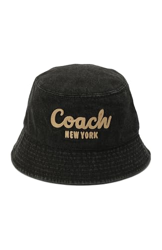 Coach Script Denim Bucket Hat