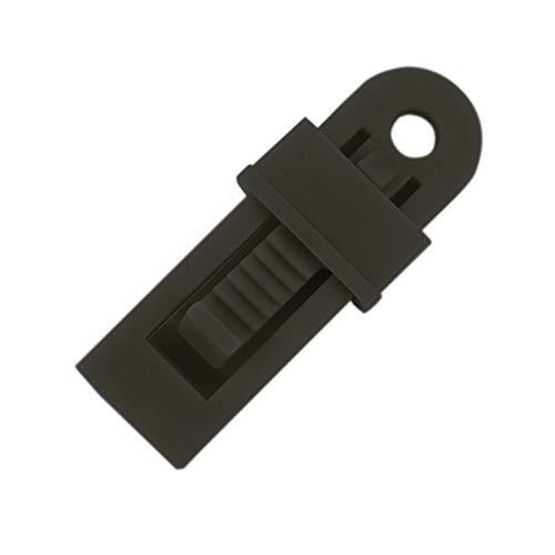 chinawh Zeltzubehör 20 PCS im Freienzelt-Markisen Winddichtes Befestigungsclip Multifunktions Wind Seil Buckle (Color : Black)