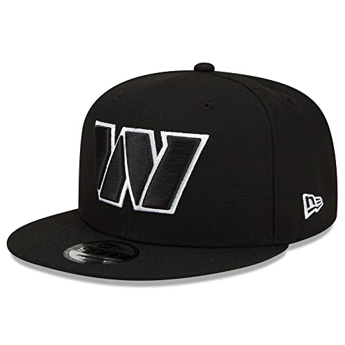 New Era NFL 9FIFTY Black White Adjustable Snapback Hat Cap One Size Fits All (Washington Commanders)