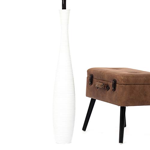 Image of Leewadee Large Floor Vase 34 inches Mango Wood for Pampas Grass, Dried Flowers