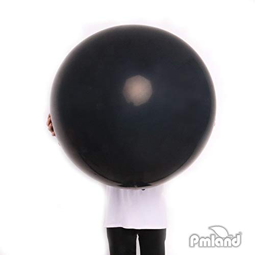 Image of PMLAND 6 Pcs Black 36 Inch Giant Latex Balloons for Party Decor Decorations