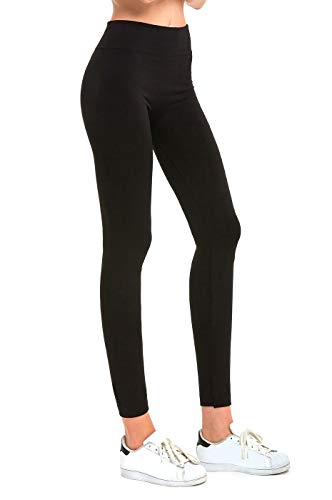 Sofra Leggings - Women's Seamless Fleece Lined Leggings - Black