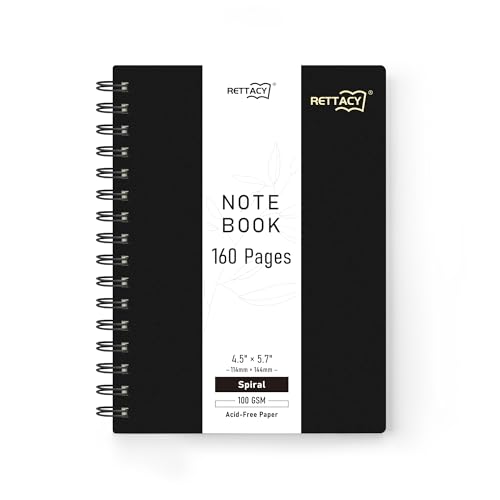 RETTACY Pocket Journal Notebook, 160 Lined Pages, A6 Mini...