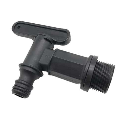 ガーデンストレージバケツ用ウォーターバットタップ(黒)雨水貯留タンク用蛇口ノズル