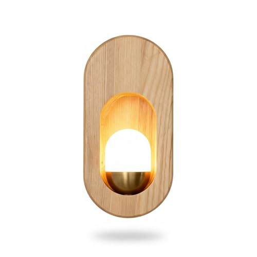 Aplique de pared de madera para iluminar dormitorios sin deslumbrar 2