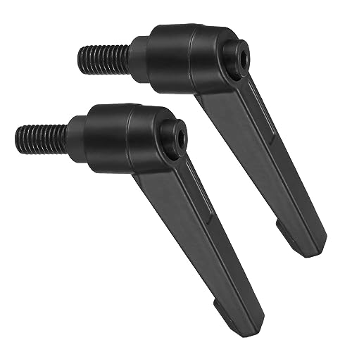 Image of Clamping Lever Handles, M8 x 15mm Male Thread, Adjustable Quick Release Locking Rotating Bolt Knobs Black - (Applications: for Lathe Machinery), 2-Pieces