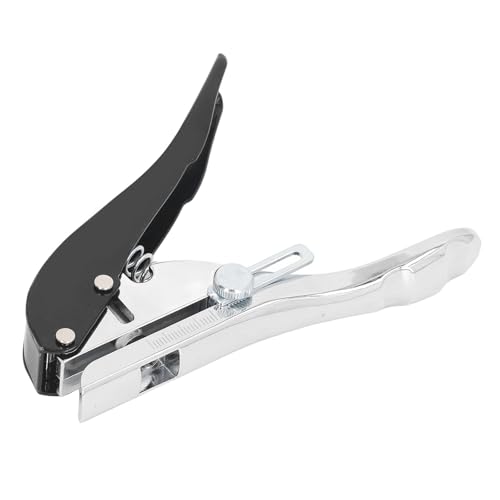 Single Hole Punch, 8mm Hole Punching Pliers Handheld Paper Hole PuncherEdge Banding Punching Pliers with 5 Countersunk Drill Bits for Card Hard Film Thin Wood