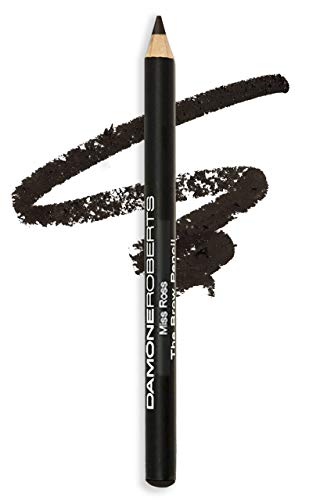 Damone Roberts Miss Ross Eyebrow Pencil - The Best Brow Pencil By The Eyebrow King- Powder & Wax Eyebrow Definer, Long Lasting, Smudge-Proof Formula For Naturally Defined Eyebrows (Soft Black)