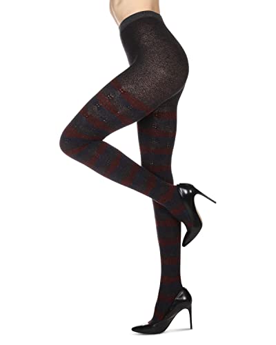 Women's Zig Zag Band Cotton Blend Warm Sweater Tights2