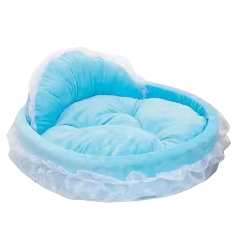 Kalttoy Princess Haustierbett mit abnehmbarem Kissen, rosa Schleifen, elegantes Bett für Haustiere