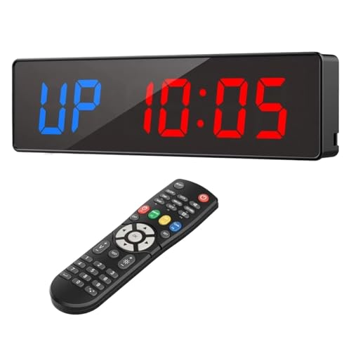 �W���^�C�}�[ �C���^�[�o�����[�N�A�E�g�N���b�N 2�C���` LED ���� �����R���t�� 12.6�C���` x 3.5�C���` �J�E���g�N���b�N �A�b�v�O���[�h���[�N�A�E�g�^�C�}�[ �ȒP�ɐݒ�𒲐�