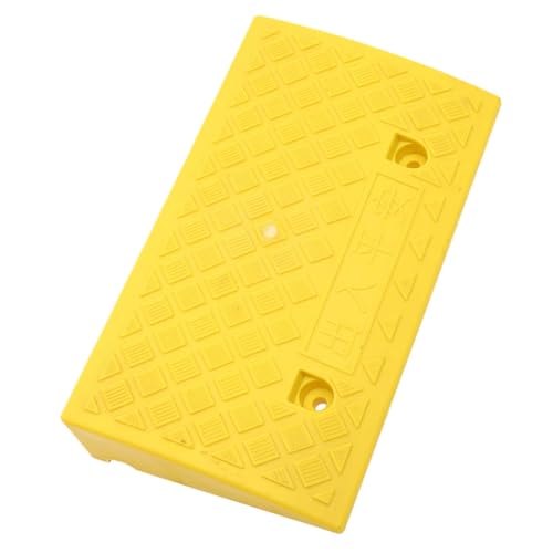 ULTECHNOVO Rampa De Bordillo De Goma Amarilla De 6 Cm, Rampa De Entrada para Coches y Sillas De Ruedas, para Uso Doméstico y Comercial, Adaptable para Robots Aspiradores y Monopatines