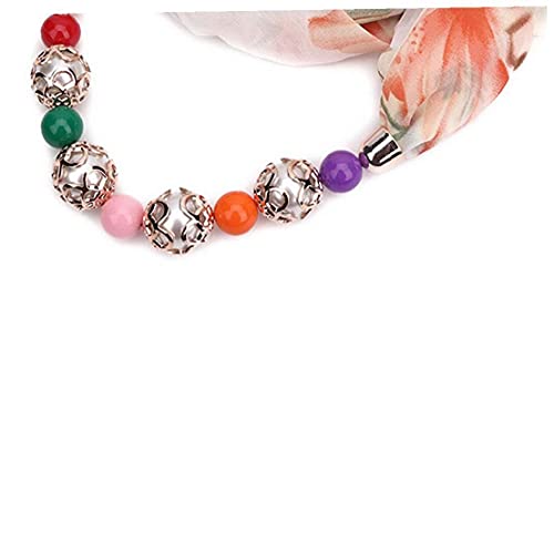 Perline Ciondolo Sciarpa Collana Donne Chiffon