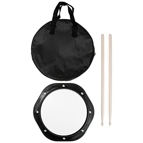 Kisangel 1 Set Convenient Drum Practice Pad with Drumsticks Durable Tpe Materials for Beginners and Advanced Drummers for Home Practice and Quiet Drumming