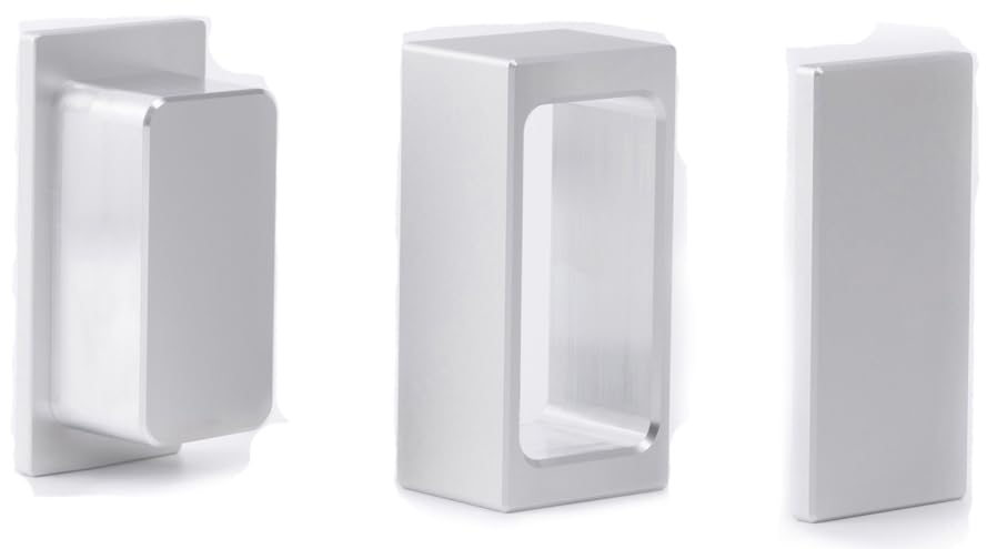 D9A91 2x4 Inch Pre Press Mold Made of Food Grade Anodized 6061 Aluminum (Silvery White)