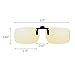 JASHIKA Clip On Blue Light Blocking Computer Gaming Glasses, Flip Up Light Amber Rimless Lenses Reduce Fatigue Eye Strain UV Blocker for Women Man