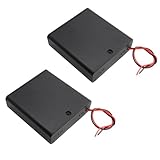 YFFSFDC 単3電池用 電池ボックス 2本/3本/4本 2個入り 電池ケース 3V/4.5V/6V ON/OFFスイッチ付き リード線付き 単3電池ボックス バッテリー ボックス ケース 電池 ホルダー (4本)