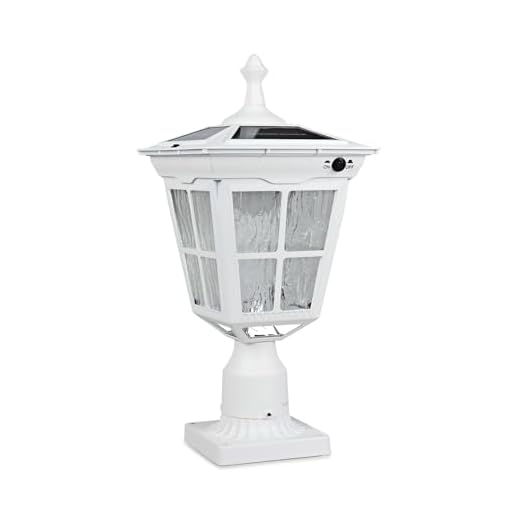 Kemeco ST4311AQ-W LED Cast Aluminum Solar Post Light Fixture with 3-Inch Fitter Base for Outdoor Garden Post Pole Mount (White)