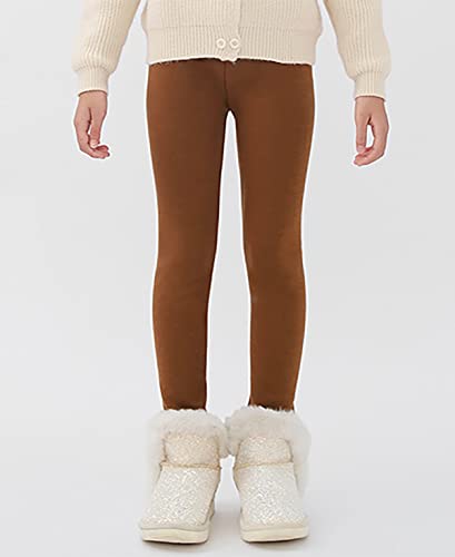 Girls Winter Warm Fleece Lined Leggings Kids Cotton Thick Thermal Tight Pant Basic Full Length Pants2