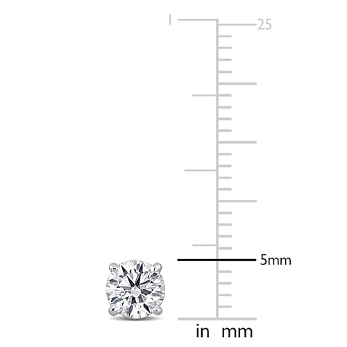 Image of Lab-Grown Diamond Stud Earrings With Unique laser engraved Diamond ID, Set In Platinum, White Gold or Yellow Gold - D Color, VVS2 Clarity, IGI Certified Lab-Grown Diamonds - Available in 1 to 5 CTTW