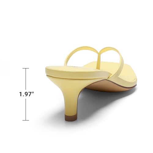 Image of DREAM PAIRS Kitten Heels for Women Flip Flop Low Heels Square Open Toe Sandals Thong 1.97 Inch Heeled Sandals for Summer Vacation