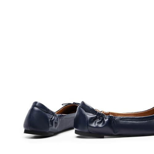 DREAM PAIRS Women's Ballet Flats, Foldable Round Toe Dress Shoes, Comfortable Slip On Work Flat Shoes with Bowknot4