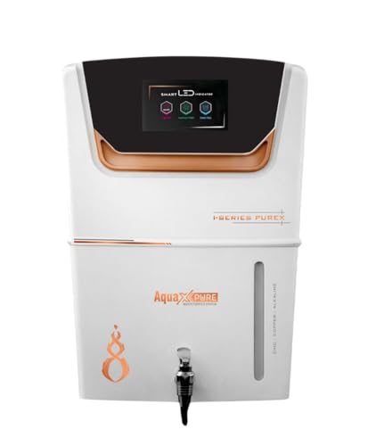 Aqua X Pure AI White Smart Alkaline, RO, UV, UF Water Purifier | Copper+Zinc Technology | 12X Advanced Filtration | LED Indicator | Elite TDS Controller | 12 Water Tank | 1 Year Warranty.