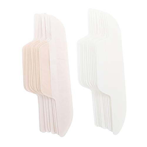 Lurrose 24 Piezas Almohadilla de Borde Sudor Almohadilla de Revestimiento de Cuello Absorbe Humedad Gorro lapto Forro Protector de Sombrero Protector de Camisa de Cuello Papel sin Polvo
