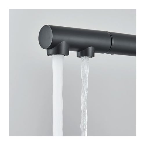 Robinet d'eau potable noir pour éliminer les bouteilles avec sa douchette