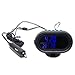 Riloer 12V Multi-Function car Cigarette Lighter LCD Clock, Indoor Outdoor Car LCD Digital Thermometer, Tempeure Meter Clock Probe Sensor