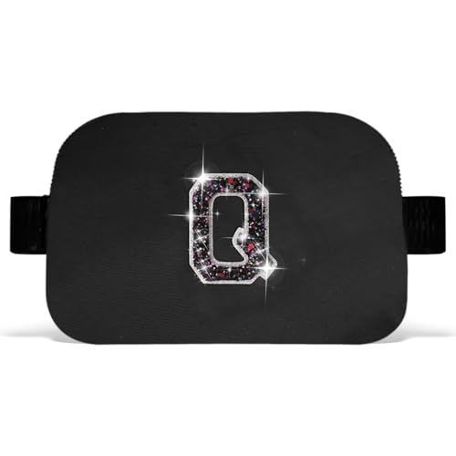 Image of Uygafly Graduation Gifts for Teens Kids Daughter Sister Her - Birthday Gifts for 3 4 5 6 7 8 9 10 11 12 13 Year Old Girls,Fanny Pack Crossbody Bag Belt Bag Cute Trendy Stuff | Black,Initial Q