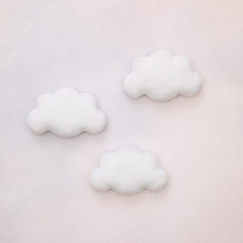 Nojo 3679019 Little Love By Nojo 3Piece White Soft Cloud Shaped Baby Nursery Wall Decor thumb #2