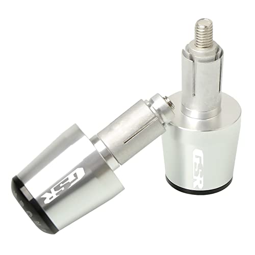 Embout de guidon 22mm CNC argent pour Suzuki GSR 600 et GSR 700 de 2006 à 2016