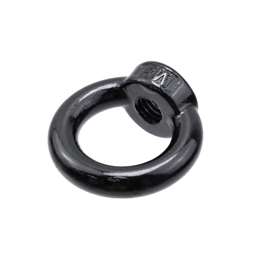 Image of Lifting Eye Nut Stainless Steel 304,6PCS 5 /16 inch UNC(M8) Heavy Duty Marine Grade, Hardware Ring Shaped Eye Bolt-Black