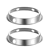 MOODUUTY 2 Pcs Wok Ring, stainless steel Wok Rack, 7¾-Inch and 9¾-Inch Reversible Size for Kitchen Use…