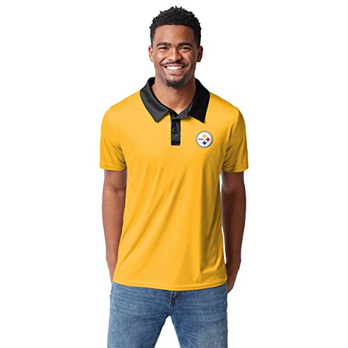 FOCO Men's NFL Team Logo Nightcap Polyester Polo Short Sleeve Shirt2