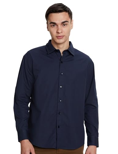 Image of Amazon Brand - Symbol Men's Solid Oversized Cotton Casual Shirt | Plain | Full Sleeve (Available in Plus Sizes)