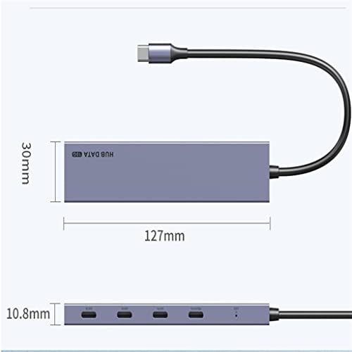 Concentrador de cuatro puertos Tipo C PD Data y USB3.1 Gen2 hub multipuerto compacto 5